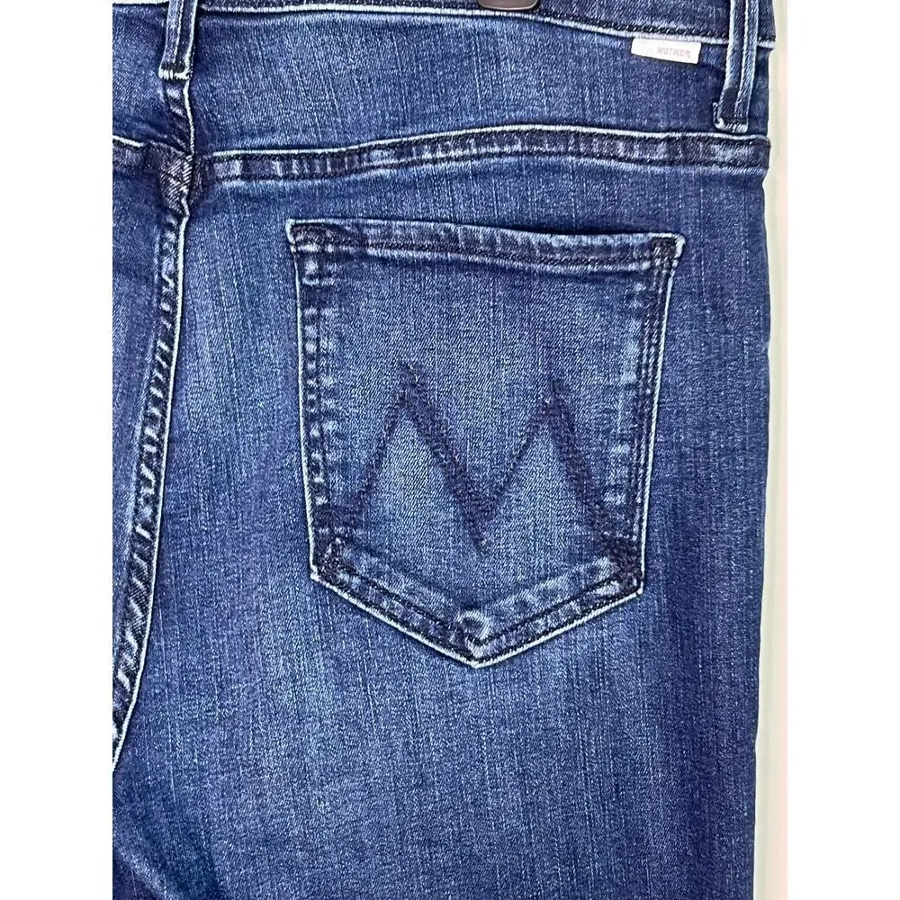 MOTHER  The Weekender Mid Rise Fray Flare Jeans Mint Condition Women's Size 33 - Picture 8 of 12